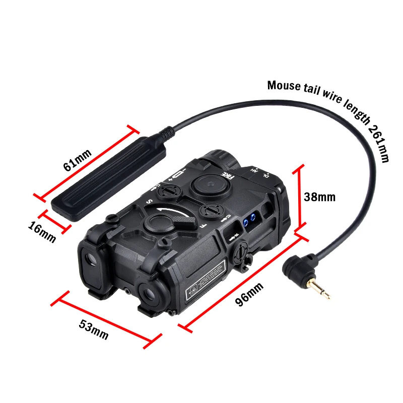 WADSN-Luz LED táctica OGL, luz blanca para caza y explorador, apta para arma Picatinny Rade Airsoft, accesorio de plástico de nailon, 20mm - imagen 4