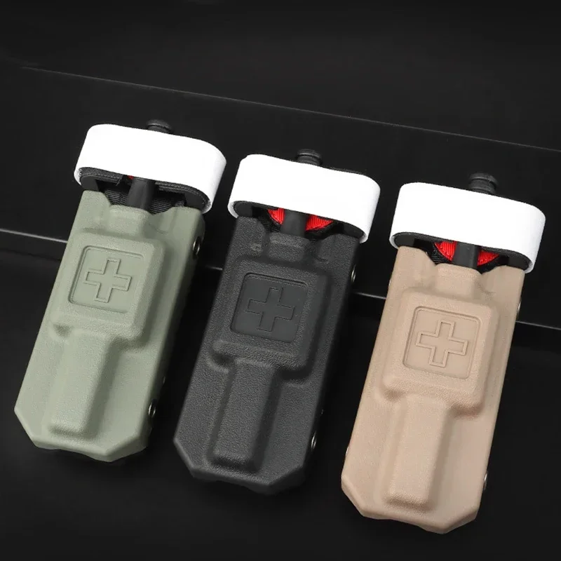 Caja de torniquete táctico, correa para hemostasia médica, Kit de supervivencia de emergencia para deportes al aire libre, bolsa de torniquete Molle, hemostasia rápida - imagen 5