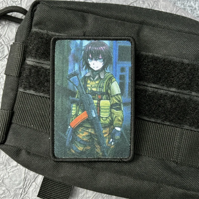 Parche adhesivo impreso con pistola para ropa, parches tácticos militares, mochila, gancho y bucle, insignia de moral, accesorios del ejército - imagen 5