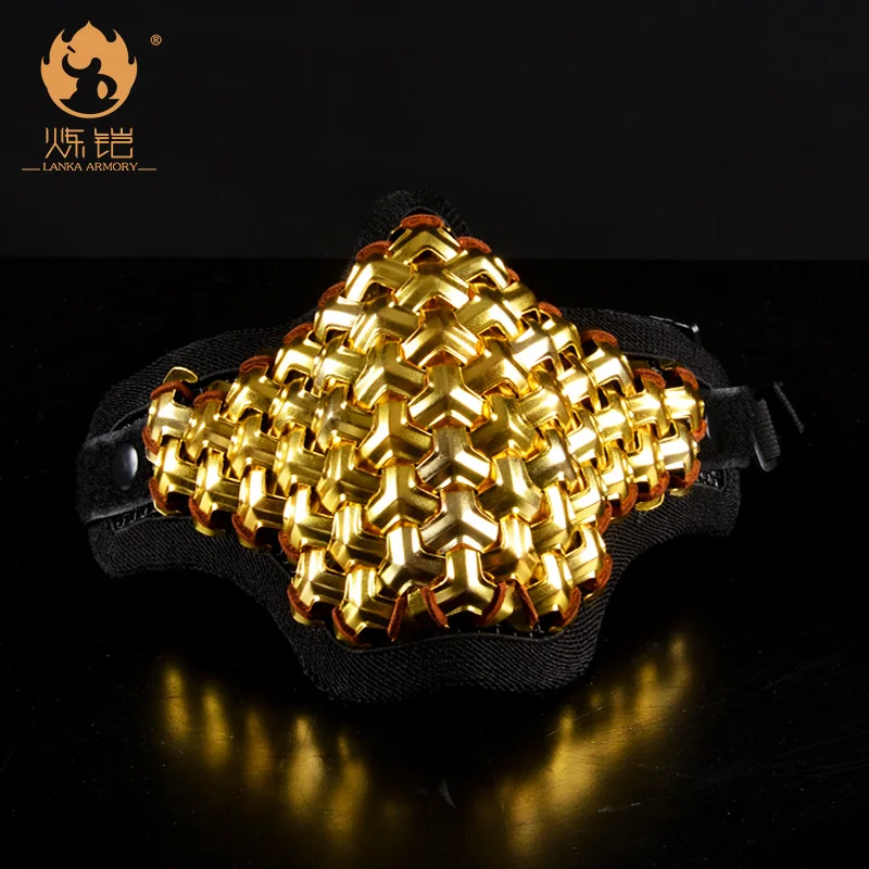 Boquilla de máscara samurái, accesorios de Cosplay Hanfu, armadura china, armadura bloqueada