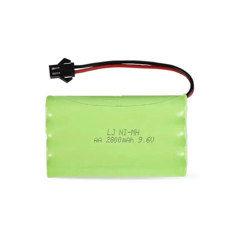 Batería recargable Ni-MH AA para vehículos RC, 9,6 V, 2800mAh, camiones, tanques, vehículos de ingeniería, barcos, juguetes, coche, Dron RC - imagen 4