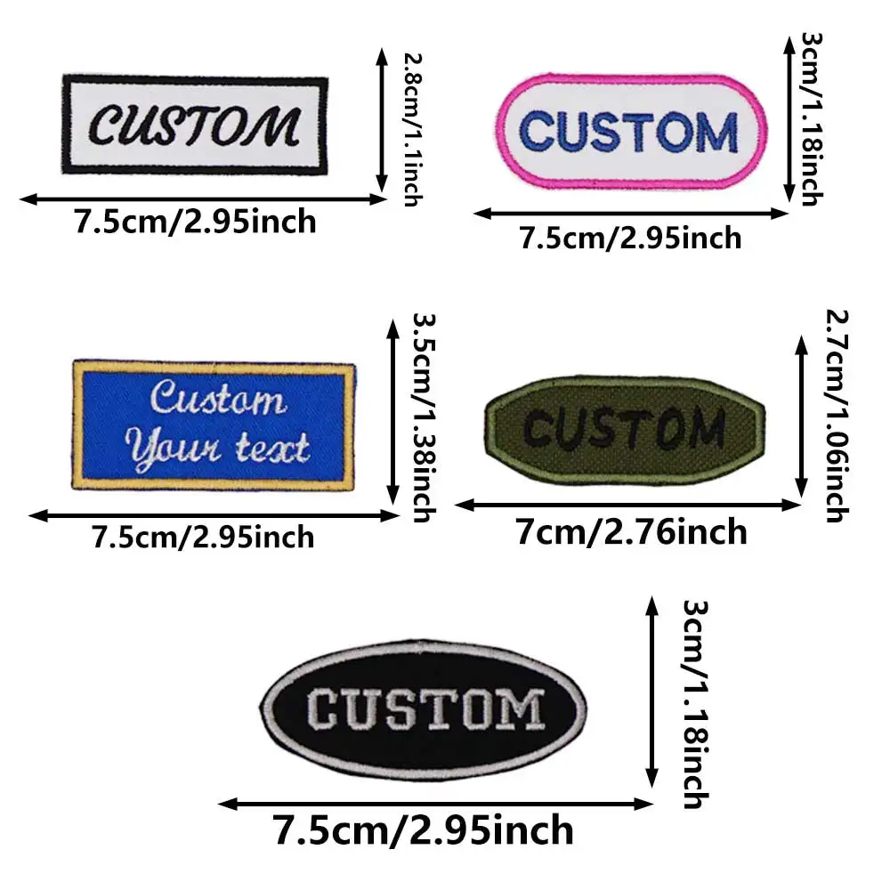 Parche bordado con etiquetas de nombres personalizadas con respaldo de gancho para planchar - imagen 3