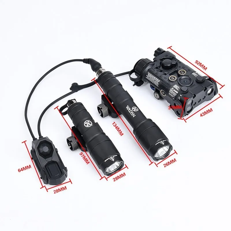 WADSN NGAL rojo azul verde punto láser estroboscópico IR mira táctica caza conjunto Airsoft M300A MINI luz de exploración interruptor UNAxon 20MM riel - imagen 5