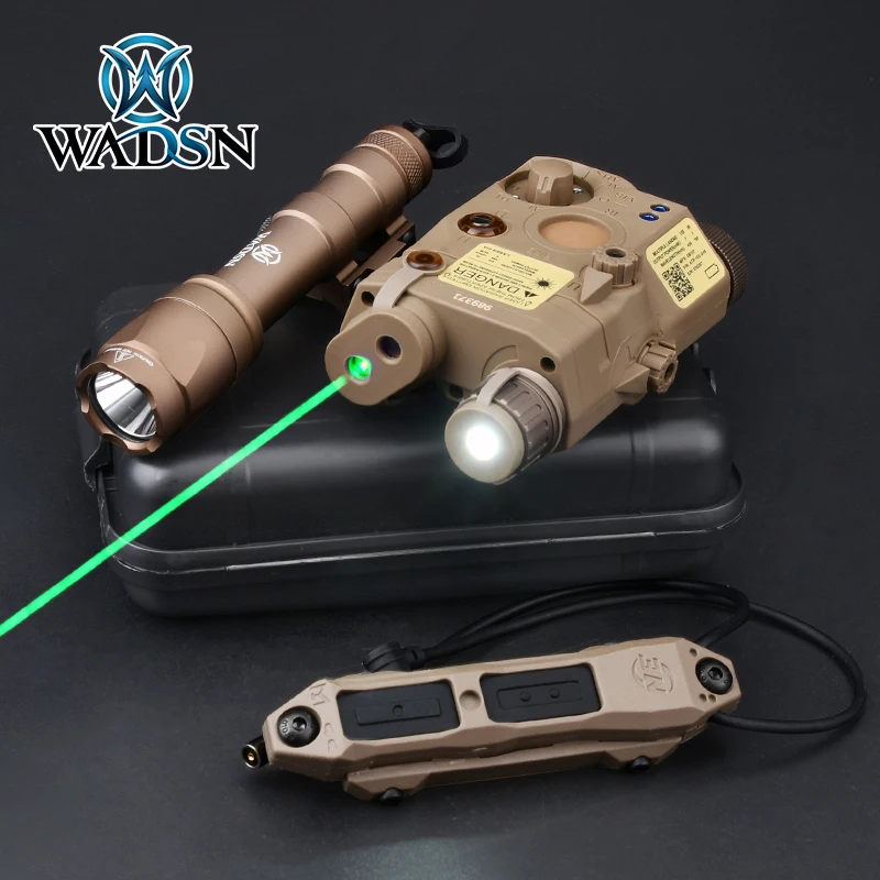 WADSA-linterna táctica Airsoft M600C + interruptor de presión láser IR rojo/verde/azul, 20mm, riel SF M600 - imagen 2