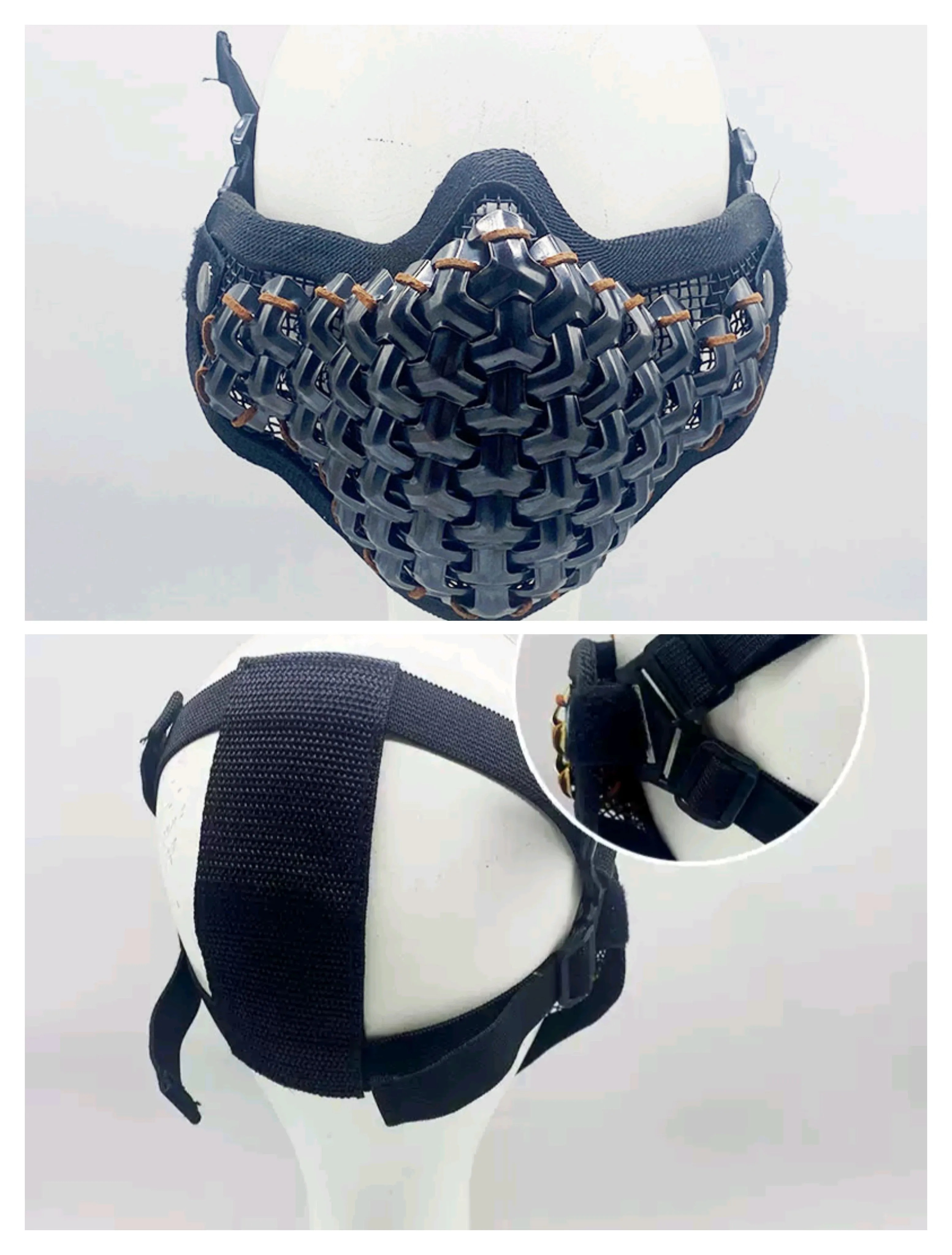 Protector bucal y protector facial de boxeo de aleación de estilo chino - imagen 2