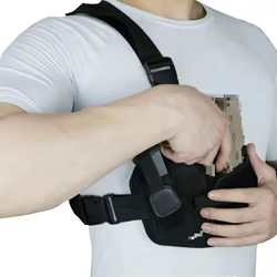 Funda de hombro de neopreno táctica multiusos para exteriores, bolsa de pistola de axila oculta transpirable para caza, herramienta de pecho Flexible