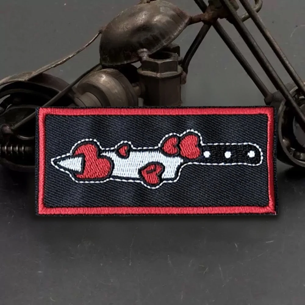 Parche táctico "cuchillo y corazón", parches bordados con gancho y bucle, insignia de moral militar, brazalete del ejército, pegatinas para mochila - imagen 3