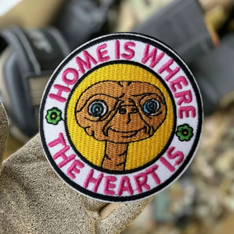Parche bordado militar "cute alienígena" para ropa, gancho para ropa, insignia de moral táctica, parches, pegatina para mochila, brazalete - imagen 5