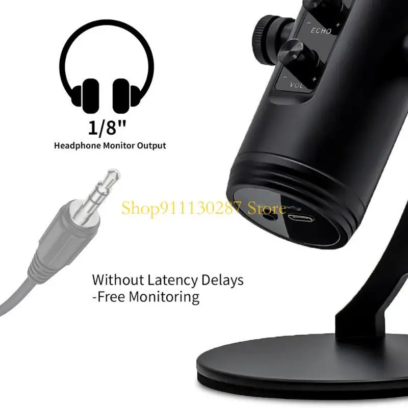 J1HC Professional USB Micrófono con tecnología ruido iluminación RGB Mics Mods reducción ruido /acústica /acústica - imagen 4