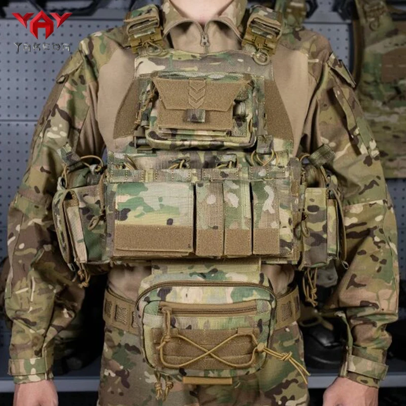 Chaleco táctico YAKEDA, traje para exteriores de liberación rápida, chaleco de entrenamiento, equipo de transporte multifuncional, chaleco de caza en el campo - imagen 2