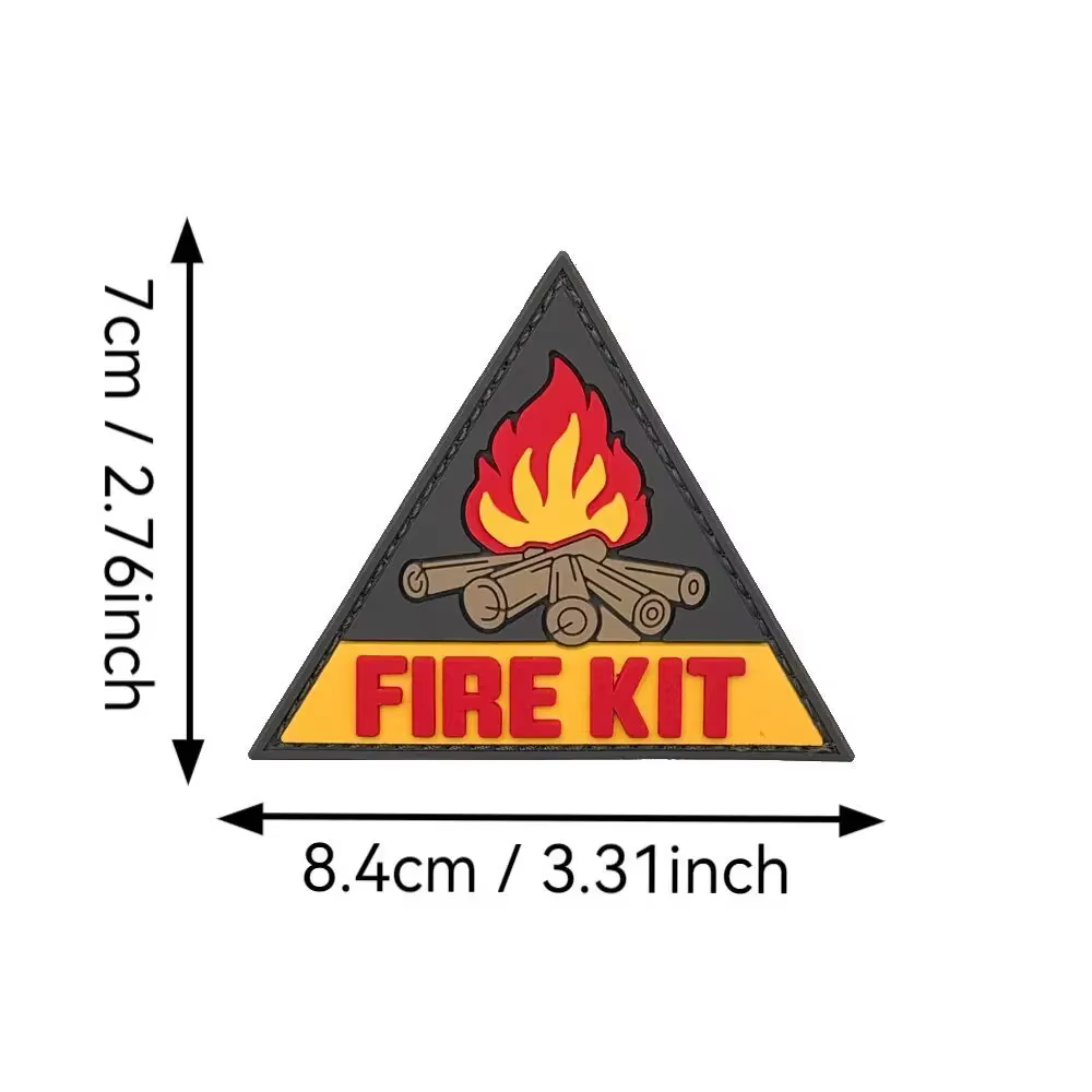 Parche táctico de KIT de fuego con detalle del diseño