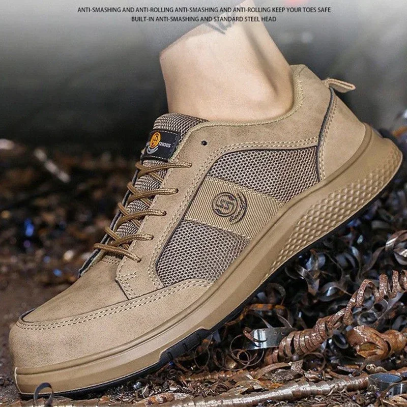 Zapatos protectores con aislamiento 2025, zapatillas de trabajo de 6KV, zapatos de seguridad para hombres, zapatos indestructibles con punta de acero a prueba de pinchazos, transpirables - imagen 3