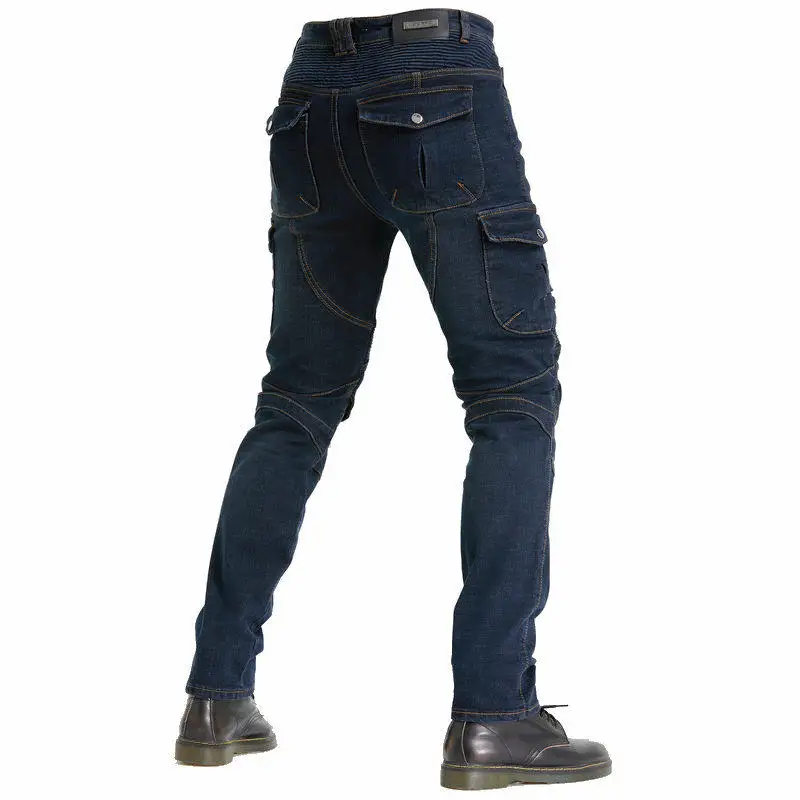Vaqueros de moto hombre con rodilleras desmontables y multibolsillos - imagen 5