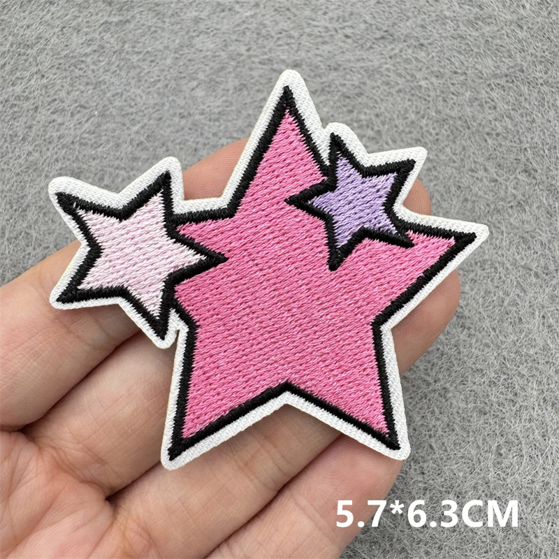 Pegatina de tela bordada con cuentas de ojo púrpura de dibujos animados, parche decorativo de diamante púrpura, pegatina de capítulo bordado, planchado - imagen 5