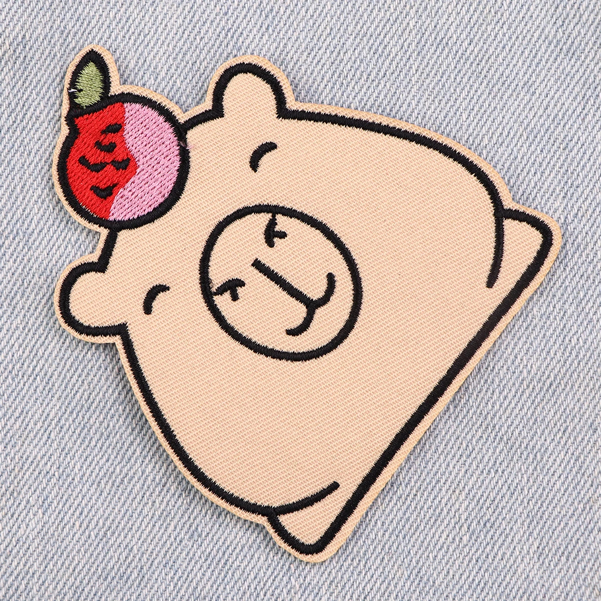 Parches bordados de capibara bonitos para ropa, parches para ropa, animales de dibujos animados, DIY, parche para planchar en pegatinas para ropa - imagen 3