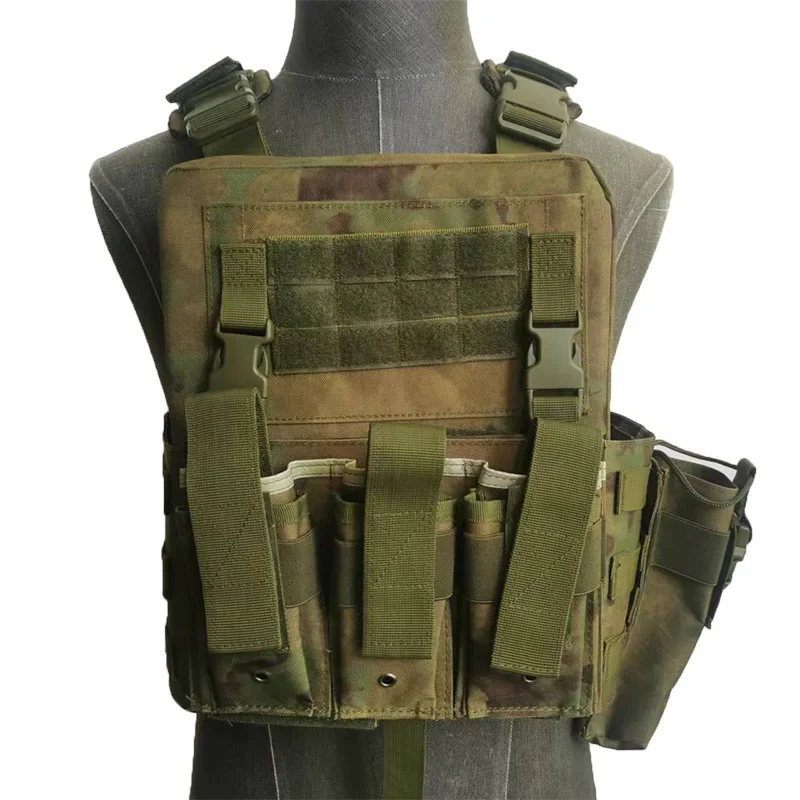 Chaleco táctico portador de placa con liberación rápida, Chaleco de seguridad Molle, Chaleco táctico con corte láser, Chaleco de caza de combate Airsoft - imagen 5