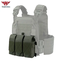 YAKEDA Bolsa triple para revistas con inserto de bolsa magnética de liberación rápida, hebillas UTX combinadas 5,56/7,62 porta revistas Ranger Green