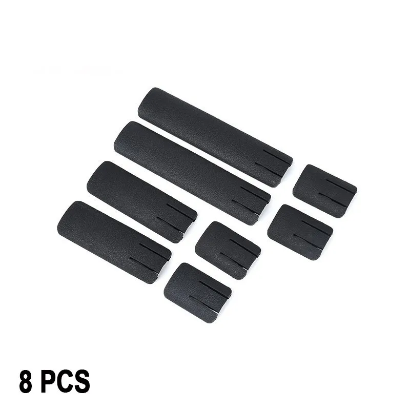 Juego de 8 unidades de 20mm, accesorios de riel de plástico de nailon, Kit de montaje de Airsoft, sistema de ranura para juegos de guerra al aire libre, cubierta de riel de cazatalentos - imagen 4