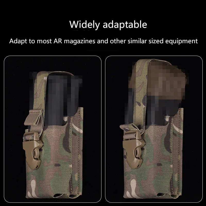 Bolsa de doble cargador con correas, fijación de hebilla, montaje MOLLE, muy adaptable, 5,56 - imagen 4