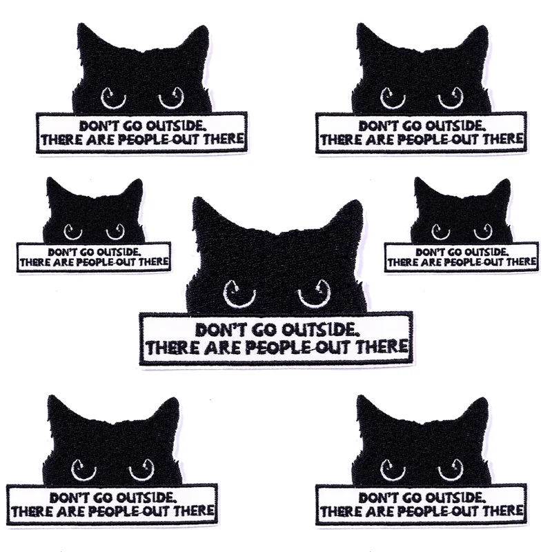 10 Uds. Venta al por mayor parche de animales de dibujos animados hierro en parches bordados para ropa parches termoadhesivos en ropa apliques de gato DIY - imagen 5