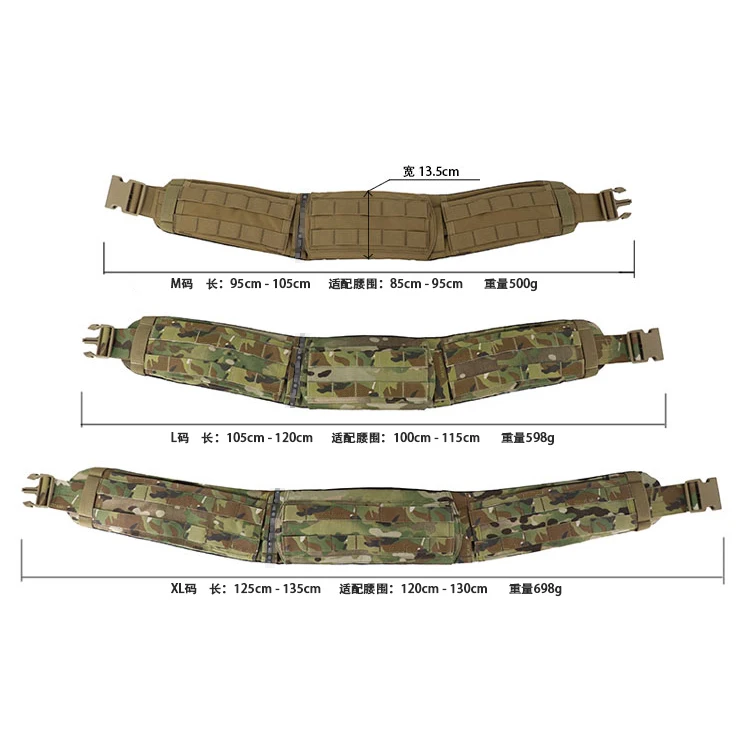 Cinturón táctico de perfil bajo SUNSNOW CP AVS CAMO M L XL personalizable - imagen 2