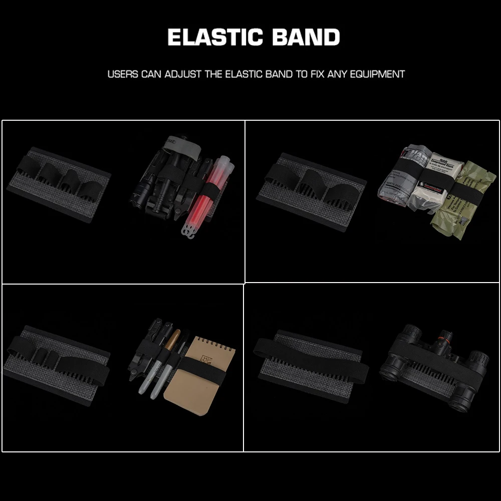 Placa táctica multiusos, cierre mágico, hebilla de nailon, funda de almacenamiento para escopeta, bolsa Mag, linterna, organizador de bolígrafos ajustable - imagen 3
