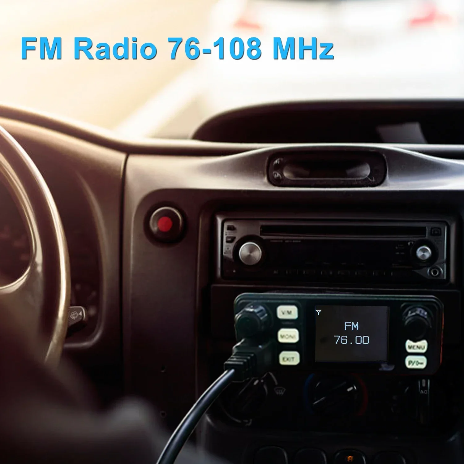 Anysecu Radio móvil IC-980Pro/FT-6000plus VHF UHF banda Dual 25W 200Ch reducción de ruido Mini FM Vox Scrambler Walkie Talkie - imagen 5