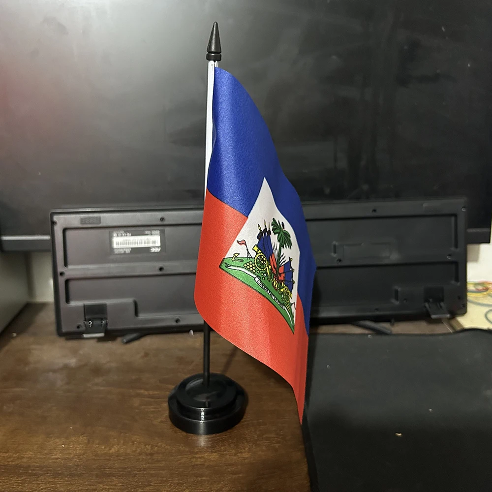 SKY FLAG bandera de escritorio de Haití en poliéster para mesa - imagen 5
