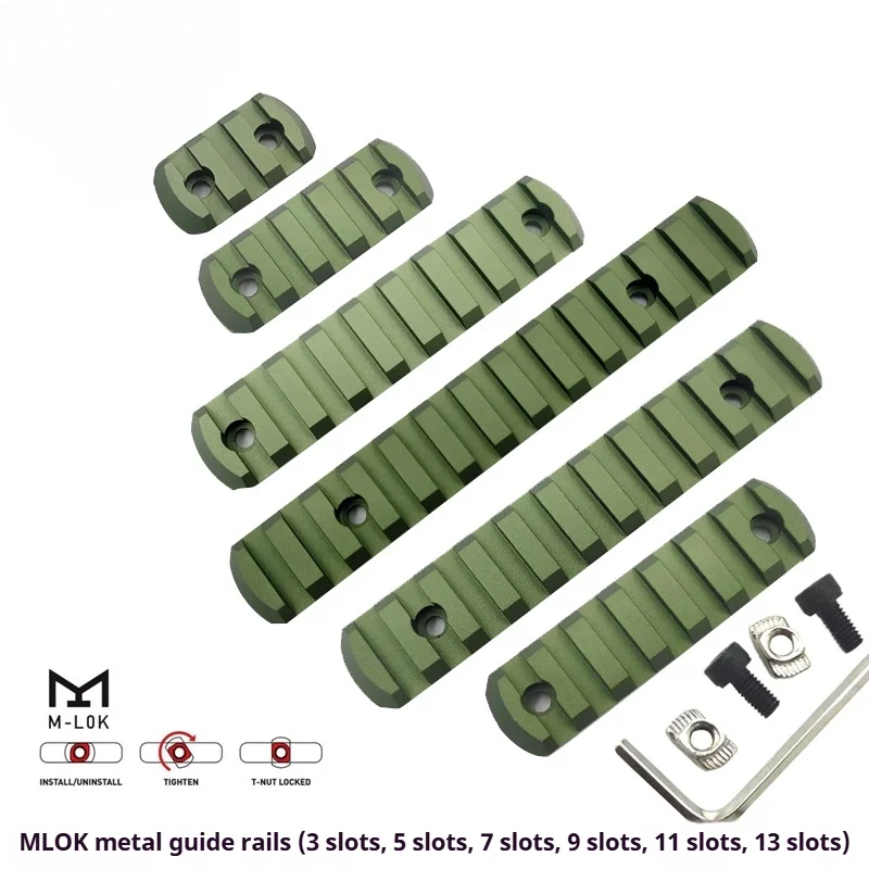 Element Gear Jailbreak CNC aleación de aluminio MLOK carril guía 13 ranuras MI negro rojo arena 3 ranuras 20mm carril guía Universal - imagen 5