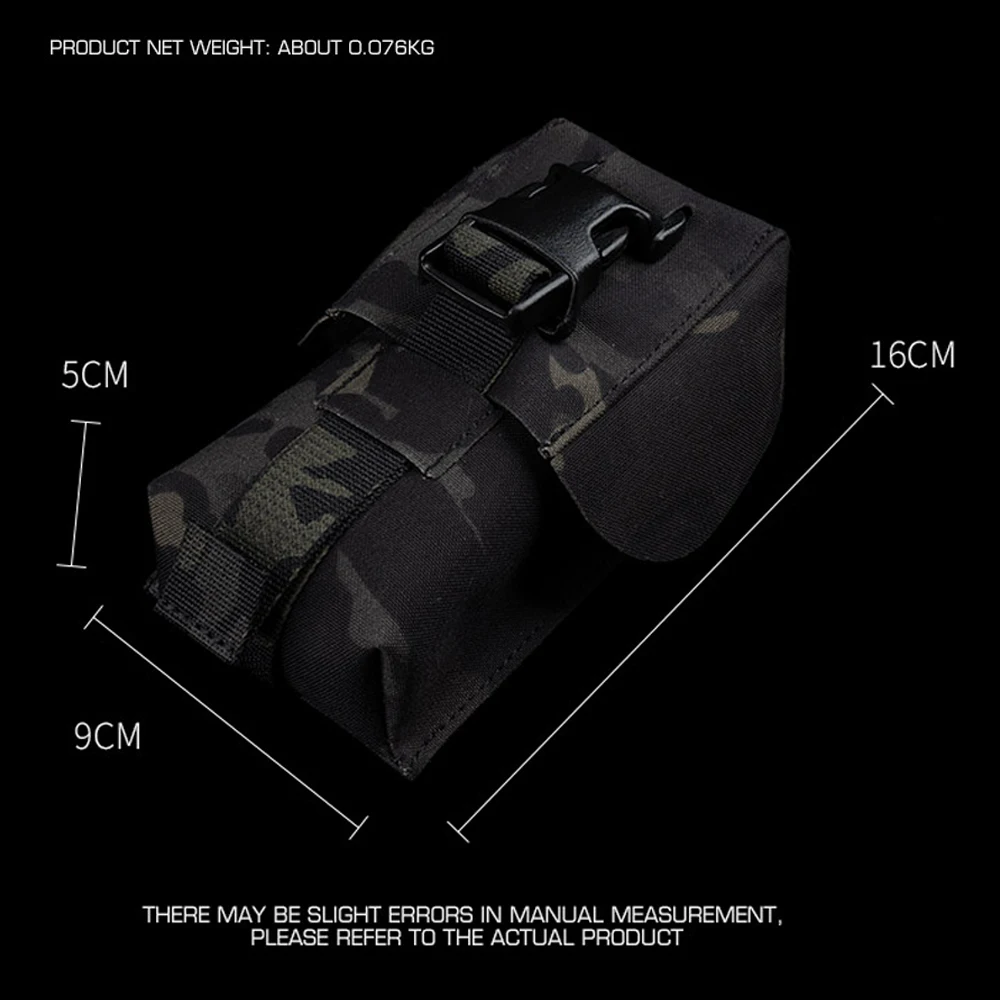 Bolsa de almacenamiento táctica MOLLE para controlador de Dron, con cubierta de protección anticaída, bolsa de cintura portátil para deportes de acampada y caza al aire libre - imagen 3