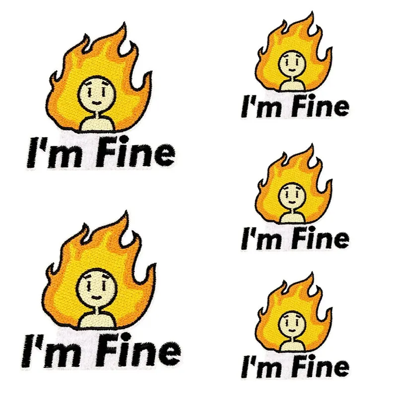 5 unids/lote de parches divertidos de animales para planchar para ropa DIY parche de Humor negro parches bordados en insignias de ropa en decoración de mochila - imagen 5