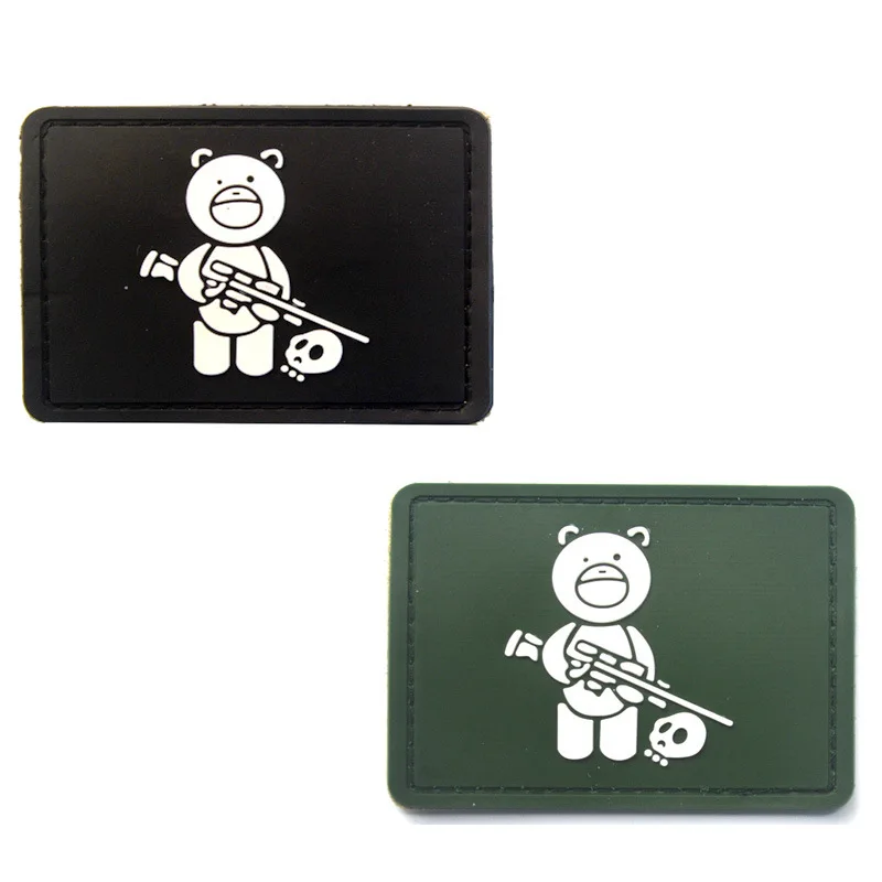 Parche de rinoceronte de oso táctico de PVC, parches de sello de Frogman, insignias, parches de apliques para ropa, mochila, gorra, quiero ser un Frogman - imagen 2