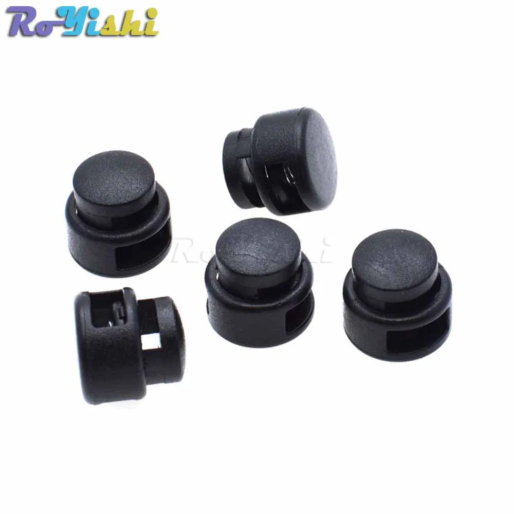 10 unids/pack tapón de bloqueo de cable de plástico Clip de palanca negro para tamaño de Paracord: 14mm * 14mm - imagen 4