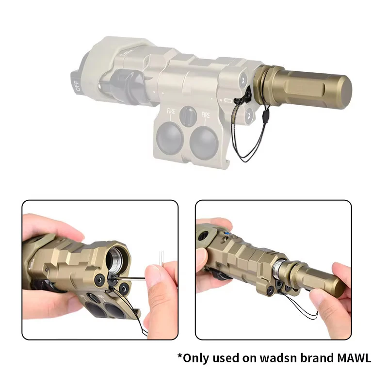 Wadsn táctico Metal CNC MAWL C1 verde rojo azul dispositivo de puntería luz IR con batería AA linterna juegos Airsoft caza Accessroy - imagen 3