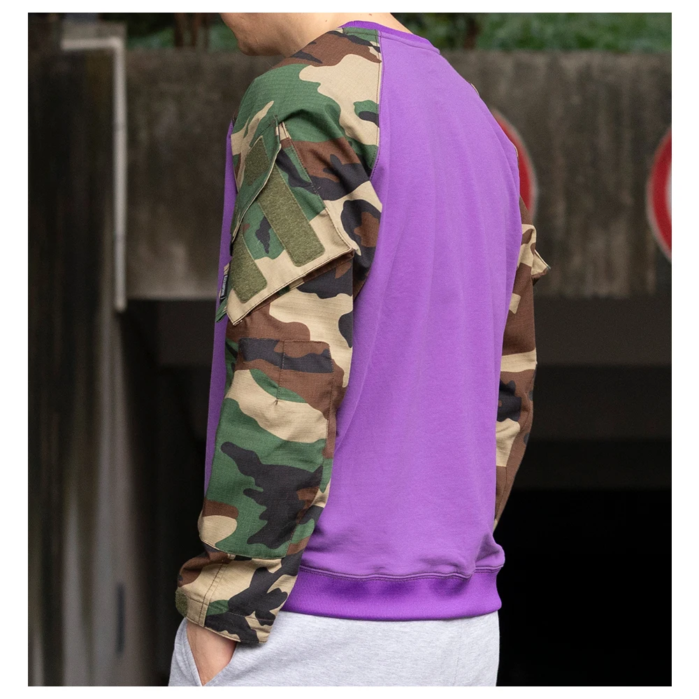 Táctico Cuatro Peines Color Clash Hombre de moda Resistente al desgaste pero se resistir a la pelota, usando una sudadera con capucha de alto rebote en el interior - imagen 5