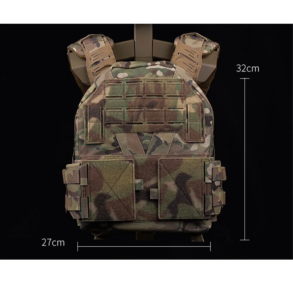 Portador de placa táctica KZ de perfil bajo, correa de hombro acolchada, liberación rápida, fajín, hebilla, chaleco de caza para Paintball Airsoft - imagen 2