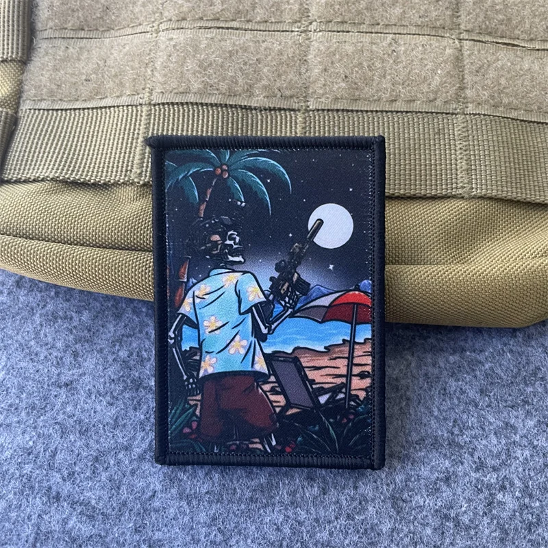 Parche de vacaciones táctico TFD, no antiniebla, GBRS SUPDEF WRMFZY ONE7SIX, brazalete militar, insignia esquelética roja, apliques bordados - imagen 3