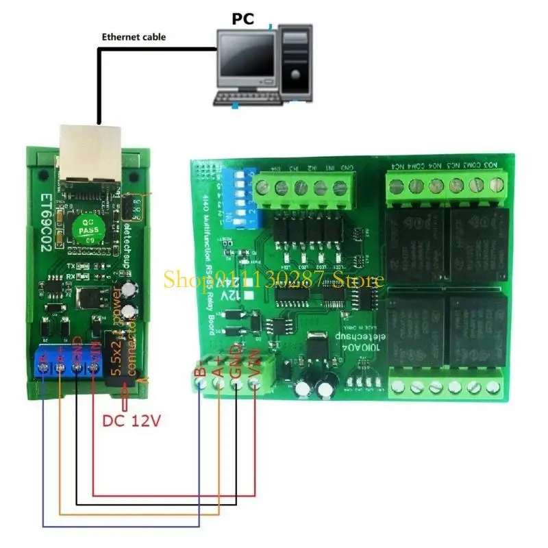 J1HC RS485 Modbus RTU a redes Ethernet Módulos puerto convertidor MQTT cliente UDP