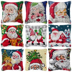 Kit bordado Papá Noel navideño Smyrna – Gancho pestillo para funda