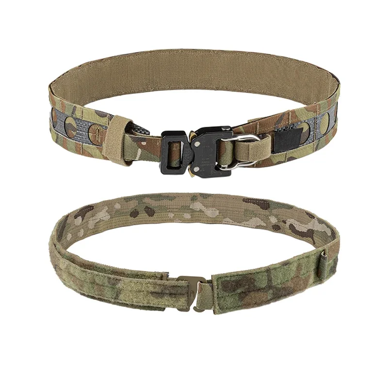 Cinturón táctico Multicam, cinturón de batalla Molle de asalto de combate, Material Tegris importado, hebilla de serpiente, equipo de cinturón de doble capa - imagen 2