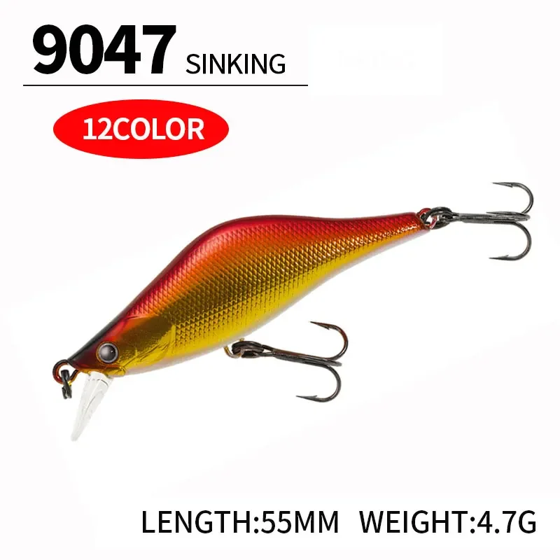 55Mm 4,7g señuelo de pesca Hardcore LG pececillo pesado Wobbler hundimiento Jerkbait Swimbait cebo duro Artificial cebo de trucha cebo de lubina - imagen 3