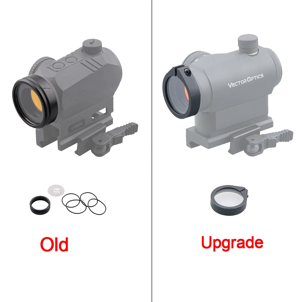 Vector Optics tapa de protección de lente roja, cubierta protectora de lente de objetivo compatible con Maverick Gen I & II, Metal completo para Airsoft Aviod Len roto - imagen 2