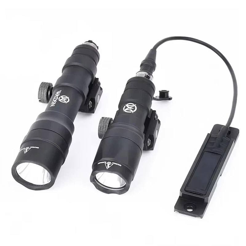 Linterna táctica M600 M300A M600DF M300A, luz blanca, interruptor trasero de Metal, ranura para tarjeta compatible con riel M-Lok Keymod, linternas de caza - imagen 2