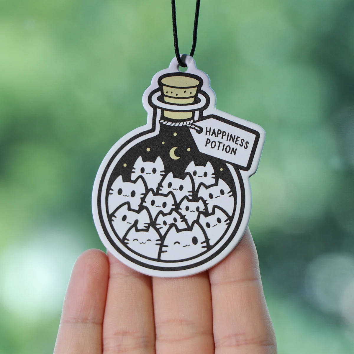 Ambientadores para coche con forma de gato, tabletas de aromaterapia para coche, decoraciones colgantes para espejo retrovisor, accesorios para coche, colgantes interiores - imagen 4