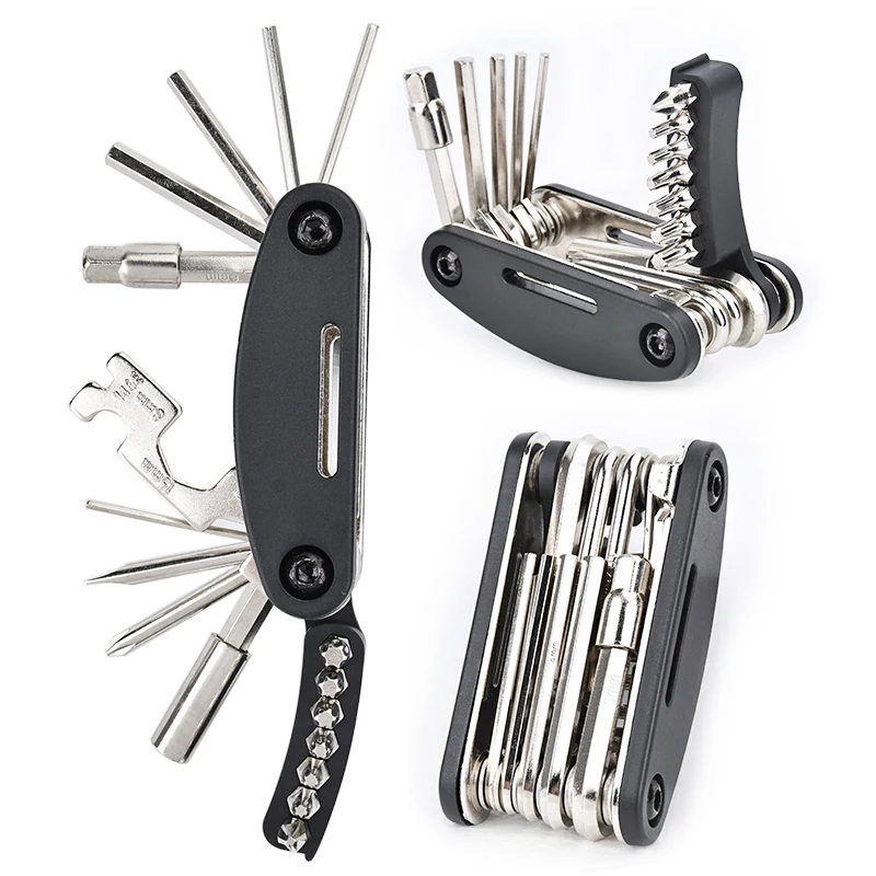 21 En 1 bici portatil Socket Llave multiusos bicicleta Multi herramienta destornillador montaña motocicleta bicicleta herramientas de reparación - imagen 4