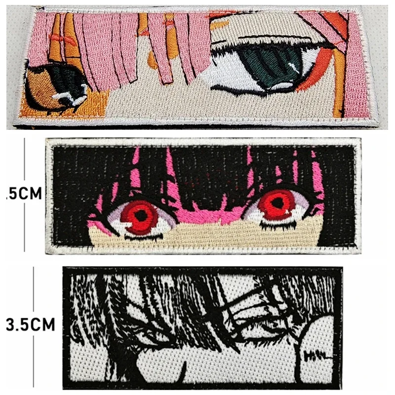 Parche de gancho y bucle bordado, insignia personalizada, Anime DIY, costura, parches en inglés, bolsa, pegatina, accesorios de ropa