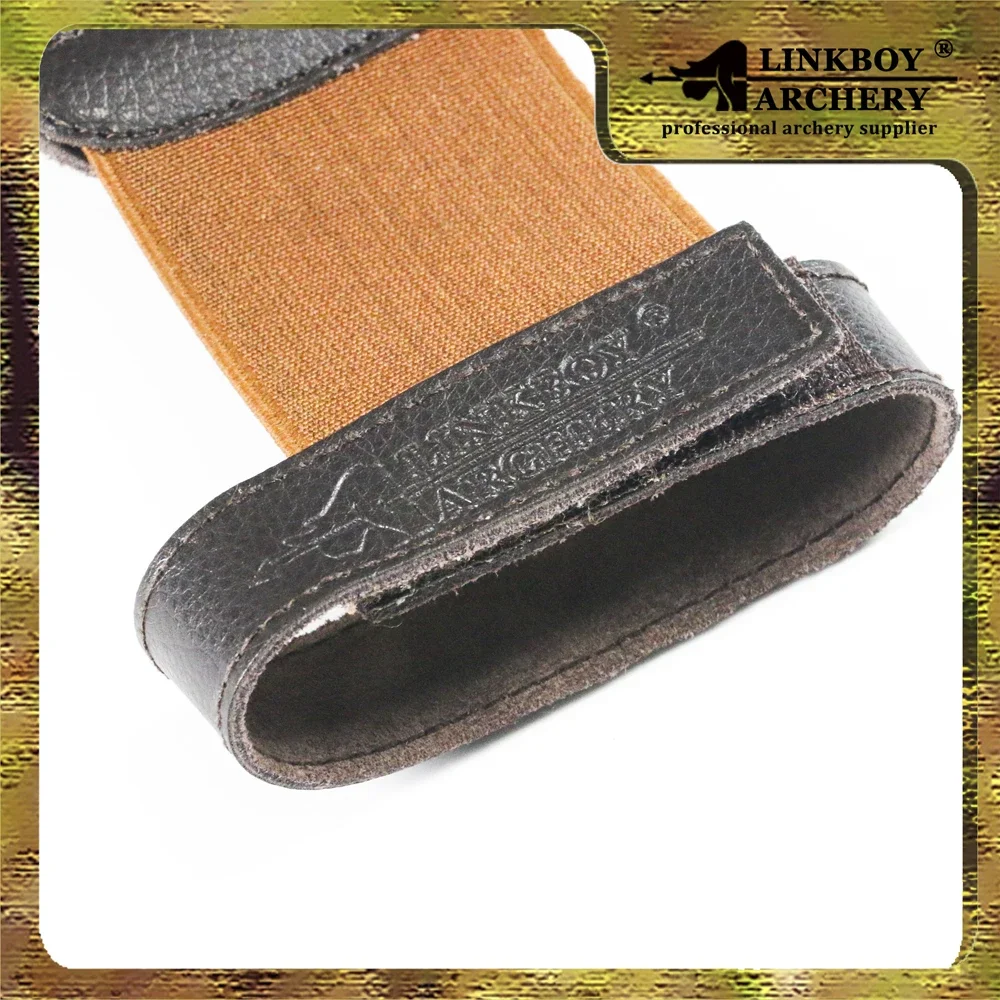 1 Uds Linkboy guante protector de tiro con arco 3 dedos tirar arco flecha guantes de tiro de cuero alta cantidad tiro de caza - imagen 4