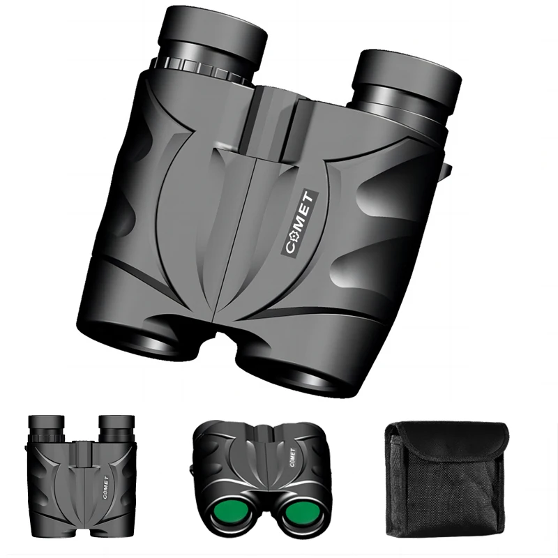 Binoculares compactos 8X30 para adultos y niños, ocular grande de 20mm, binoculares impermeables, telescopio de fácil enfoque HD para viajes de caza