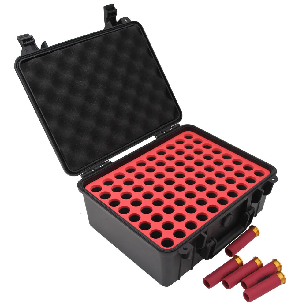 Caja de almacenamiento de munición de bala táctica para exteriores, caja de seguridad impermeable, accesorio de munición de alta resistencia, caja de almacenamiento de balas, 12GA - imagen 4