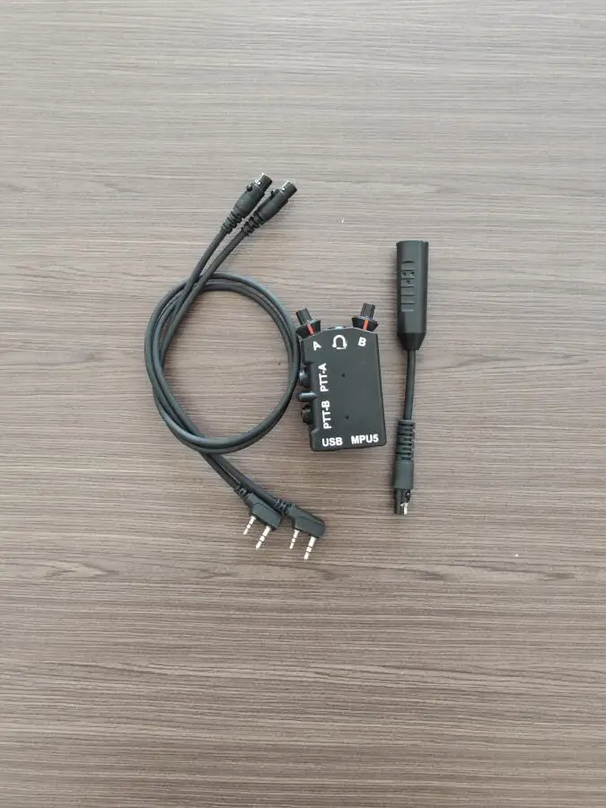 Botón PTT DUAL conector tipo K para auriculares de radio - imagen 5